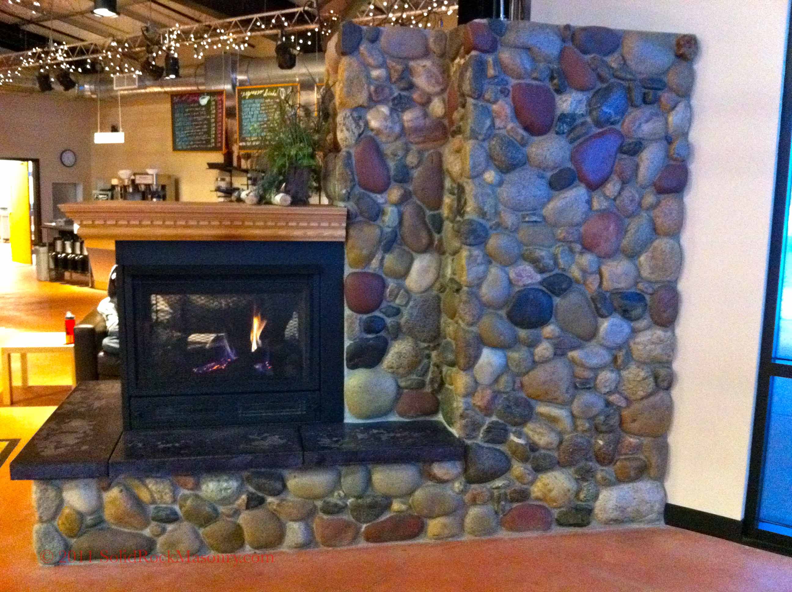 Vineyard Countertops and Fireplace